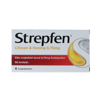 Strepfen Citroen & honing 8 Zuigtabletten