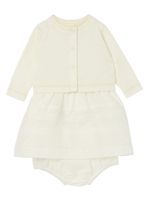 Burberry Kids ensemble robe-short-cardigan à logo - Blanc - thumbnail