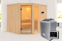 Karibu | Fiona 3 Sauna | Biokachel 9 kW Externe Bediening - thumbnail