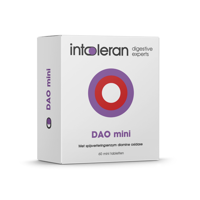 DAO Mini - Dispenser 60 Tabletten | Histamine | Bevat DAO-enzym helpt bij vertering van Histamine | Positieve invloed op immuunsysteem | Intoleran