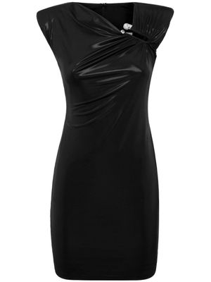 Philipp Plein robe courte à ornements en cristal - Noir
