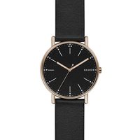 Horlogeband Skagen SKW6401 Leder Zwart 20mm