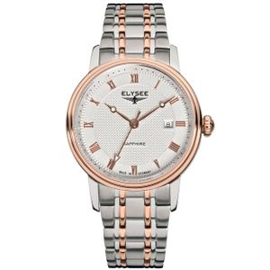 Elysee EL.77009 Horloge staal zilver-en rosekleurig-wit