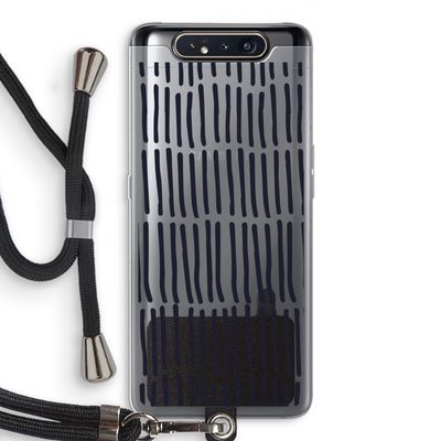 Moroccan stripes: Samsung Galaxy A80 Transparant Hoesje met koord