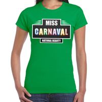 Miss Carnaval verkleed t-shirt groen voor dames - thumbnail