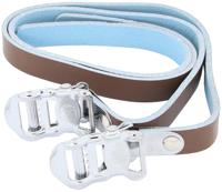 CONTEC toeclip-riemen "leather strap" ct pedalstrap leather leather brown 2pcs