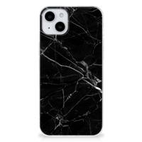 iPhone 15 | TPU | Siliconen hoesje | Marmer Zwart - Origineel Cadeau Vader