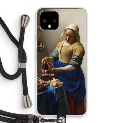 The Milkmaid: Pixel 4 Transparant Hoesje met koord