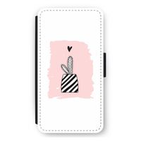 Zwart-wit cactus: iPhone 12 mini Flip Hoesje