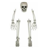 Decoratie skelet/botten set - 5-delig - Horror/Halloween kerkhof thema