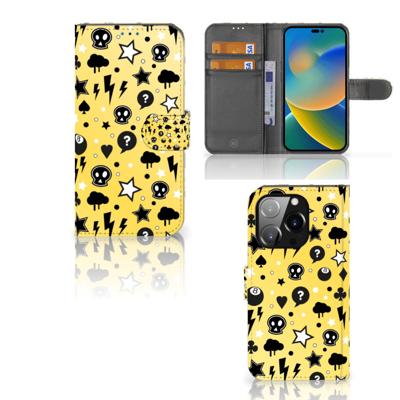 Telefoonhoesje met Naam iPhone 14 Pro Punk Geel Telefoonhoesje met Naam iPhone 14 Pro Punk Geel