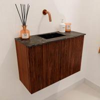 Toiletmeubel Mondiaz Joya Dlux | 60 cm | Meubelkleur Ruby | Faye wastafel Lava Wasbak Midden | Zonder kraangat(en) Toiletmeubel Mondiaz Joya Dlux | 60 cm | Meubelkleur Ruby | Faye wastafel Lava Wasbak Midden | Zonder kraangat(en)