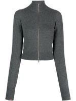 extreme cashmere cardigan à fermeture zippée - Gris