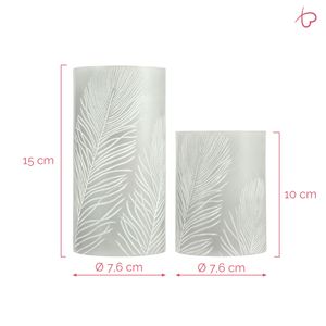 Pauleen LED-kaarsen Wax Cosy Feather - 2 stuks