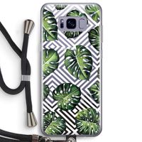 Geometrische jungle: Samsung Galaxy S8 Plus Transparant Hoesje met koord