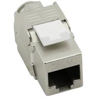 VALUE Cat.8 (Klasse I) Keystone, afgeschermd, zonder gereedschap, zilver