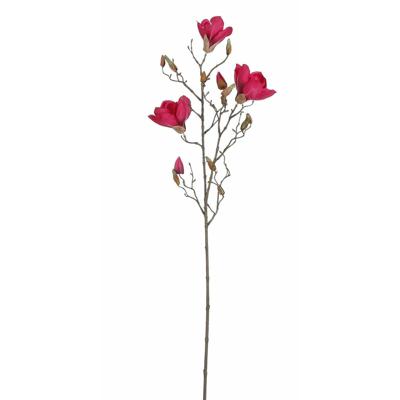 Mica Decorations Kunstbloemen Magnolia takken - 88 cm - roze - Kunst zijde - Boeket - stelen