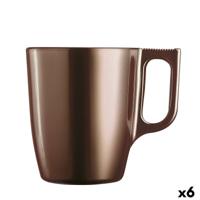 Mok Luminarc Flashy Bruin 250 ml Glas (6 Stuks)