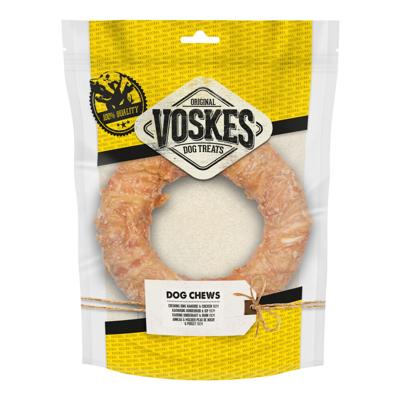 Kauwring runderhuid met kip 19 cm 1 - Voskes