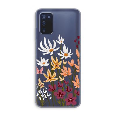 Painted wildflowers: Samsung Galaxy A03s Transparant Hoesje