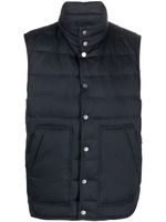 Kiton gilet matelassé à col montant - Bleu - thumbnail