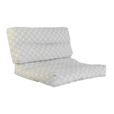 Kussen DKD Home Decor Voor op de grond Wit Groen Lichtgrijs Bamboe Aluminium 120 x 80 x 16 cm