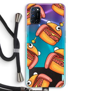 Hamburger: Oppo A52 Transparant Hoesje met koord