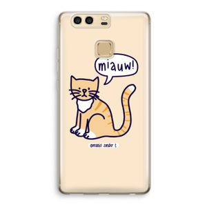 Miauw: Huawei P9 Transparant Hoesje