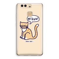 Miauw: Huawei P9 Transparant Hoesje