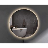 Adema Circle Badkamerspiegel - rond - diameter 60cm - indirecte LED verlichting - spiegelverwarming - infrarood schakelaar SW3-60