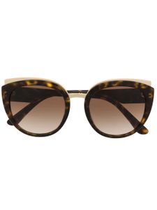 Dolce & Gabbana Eyewear lunettes de soleil à monture papillon - Marron