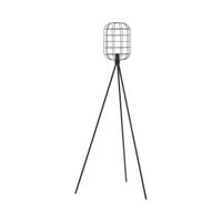 Staande lamp - open raster kap - 40 W - hoogte 163 cm