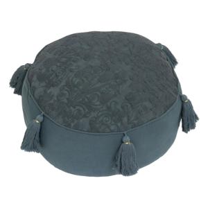 Atmosphera Vloerkussen Marakesh - blauw - katoen - 43 x 18 cm - rond - Extra dik