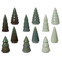 everlands kunstkerstboom porselein 5,2x5,2x10cm