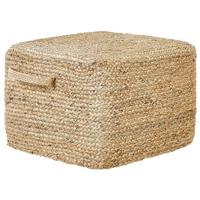 Beliani - DHADAR - Poef - Natuurlijk - 45 cm - Jute