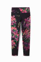 Sportlegging met bloemen - RED - XXL - thumbnail