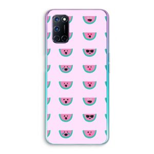 Smiley watermeloenprint: Oppo A72 Transparant Hoesje