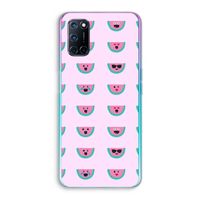 Smiley watermeloenprint: Oppo A72 Transparant Hoesje
