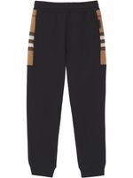 Burberry pantalon de jogging à carreaux - Noir