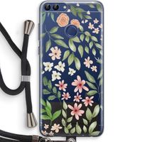 Botanical sweet flower heaven: Huawei P Smart (2018) Transparant Hoesje met koord