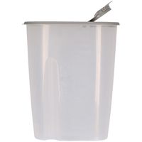 Voedselcontainer strooibus - grijs - 2,2 liter - kunststof - 20 x 9,5 x 23,5 cm - thumbnail