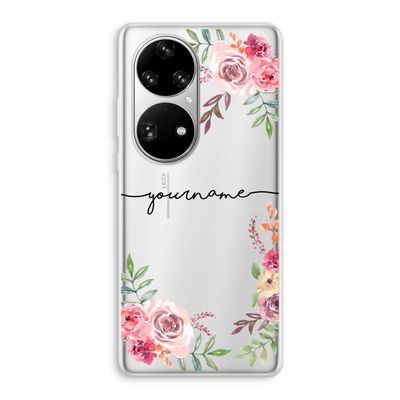Rozen: Huawei P50 Pro Transparant Hoesje