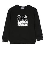 Calvin Klein Kids sweat à logo imprimé - Noir - thumbnail