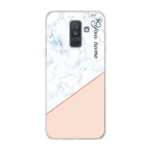 Marmer in stijl: Samsung Galaxy A6 Plus (2018) Transparant Hoesje