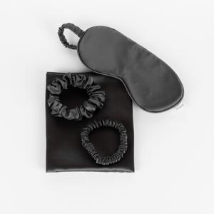 Zijden Slaapset Set Met Envelopsluiting Kussensloop (40x70cm) Charcoal