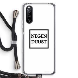 Negenduust vierkant: Sony Sony Xperia 10 III Transparant Hoesje met koord