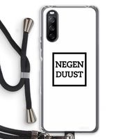 Negenduust vierkant: Sony Sony Xperia 10 III Transparant Hoesje met koord