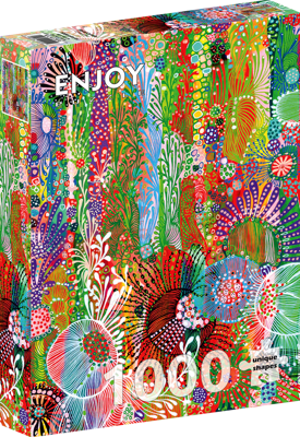 Floral Curtain Puzzel Puzzel 1000 Stukjes