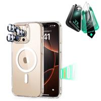 iPhone 16 Pro Classic Hybrid Magnetic Case (Camera Control) & Screen Protection Bundle - Clear