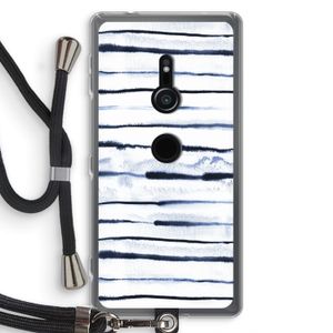 Ink Stripes: Sony Xperia XZ2 Transparant Hoesje met koord